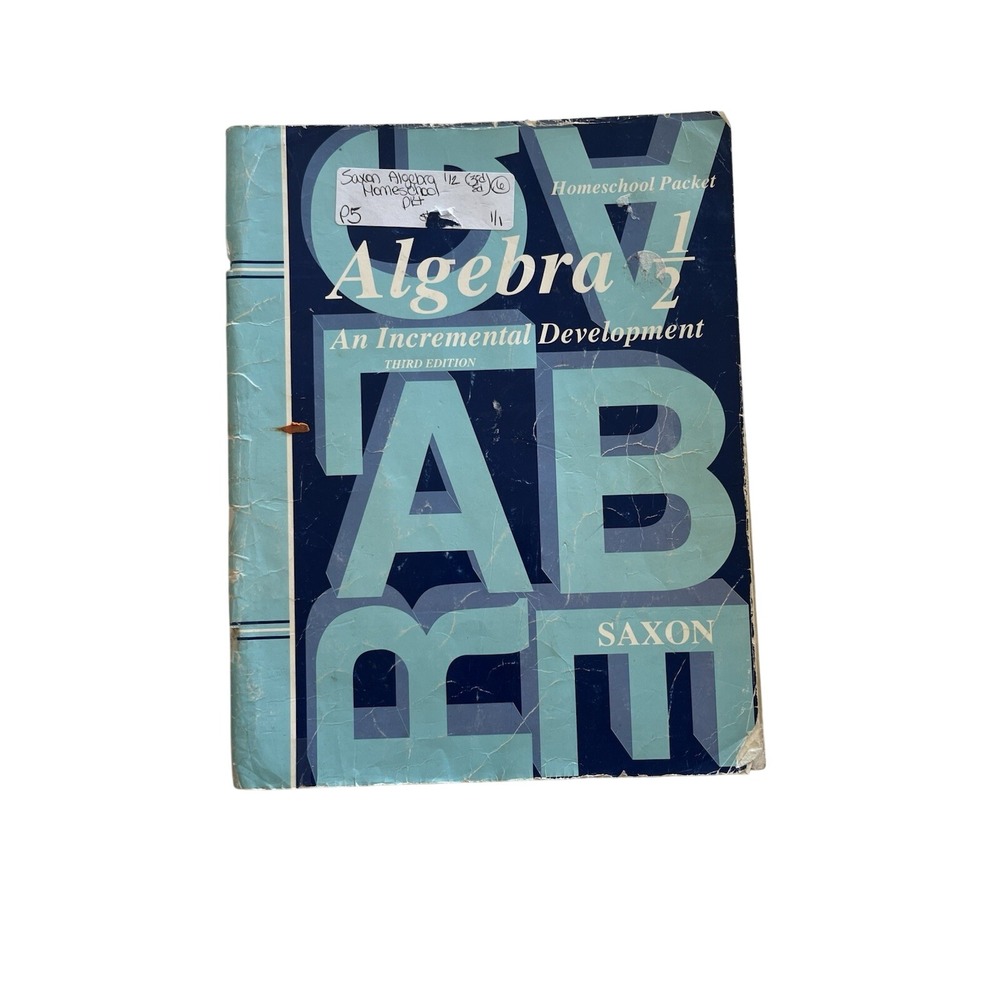 Saxon Algebra 1/2 Homeschool Packet Third Edition Tests Forms Answer‎